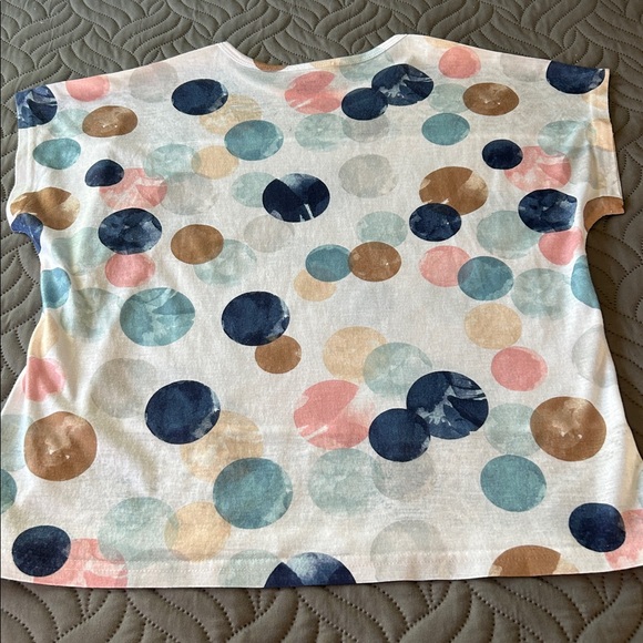 Milano Women's Short Sleeve Tee - Pink,Blue and White - Picture 6 of 9